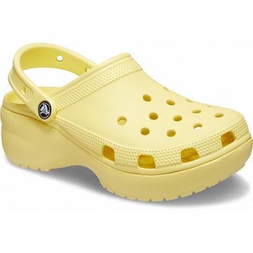 Zuecos Plataforma Crocs Classic Clog Mujer Amarillos | Mexico 0470WNBY